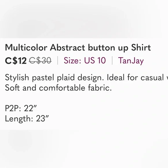 TanJay Multicolor Abstract Button Down Shirt - Picture 5 of 5